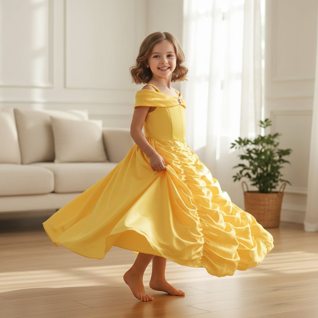Girls' Halloween Princess Costume and Dresses with Ball Gown Tiara Scepter and Accessories Set