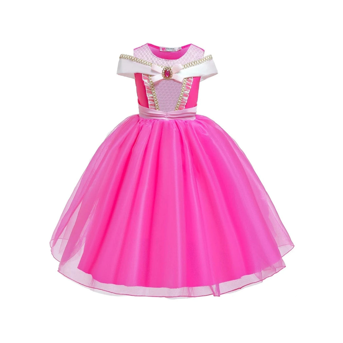Girls' Princess Halloween Costume Dress with Accessories and Tiara