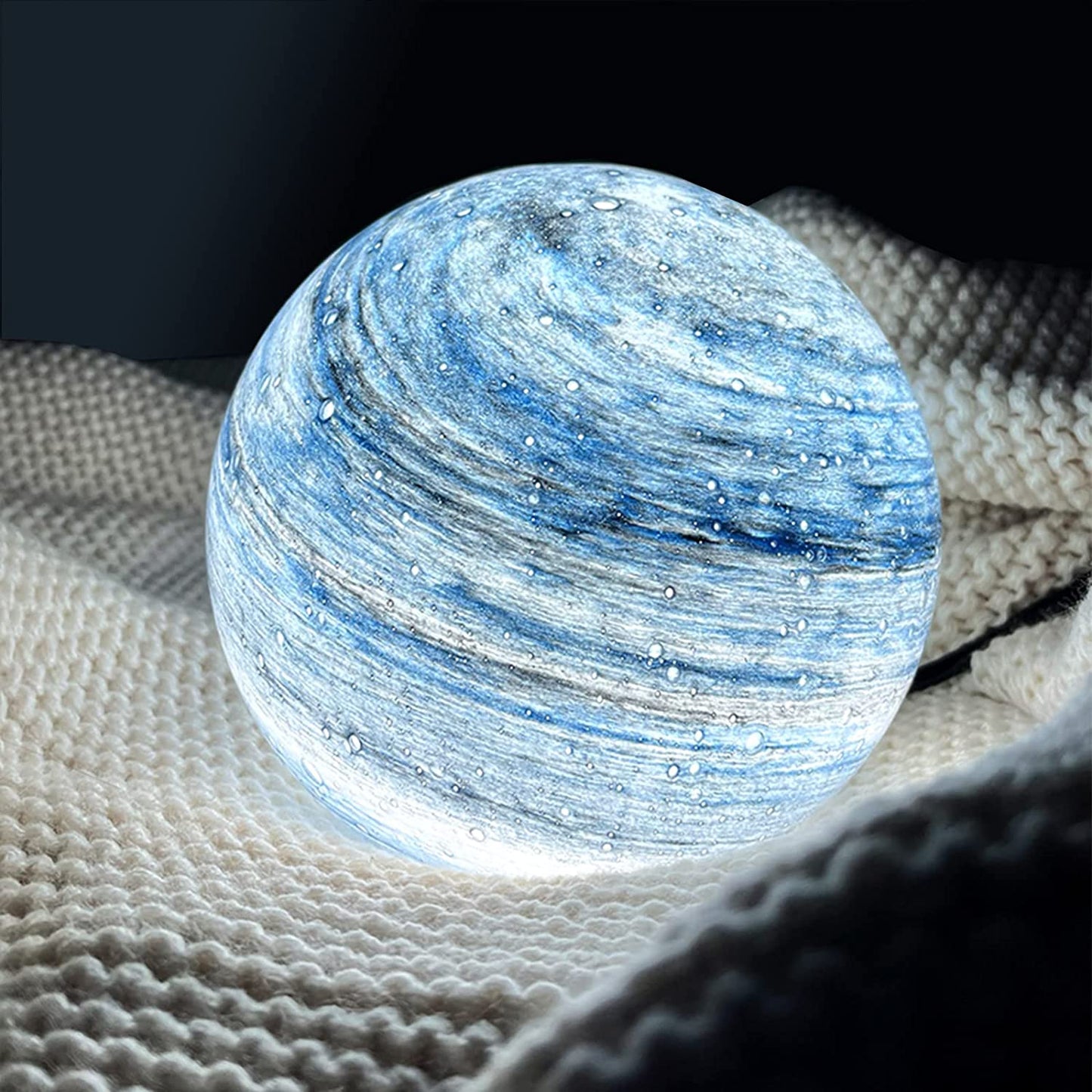 LunaCrystal – Elegante Glazen Maanlamp met Betoverende Kosmische Details voor Sfeervolle Ruimtes