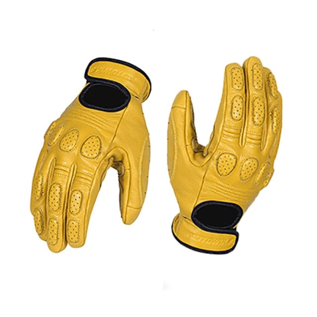 Retro Sheepskin Leather Motorcycle Glove
