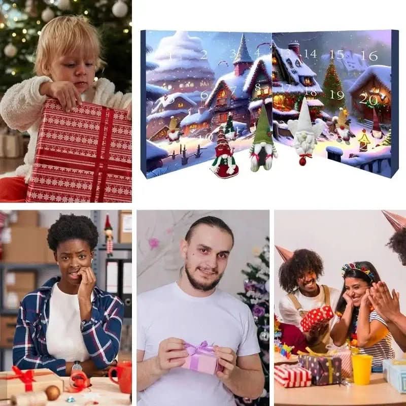 GNOMELYN 2025 – Whimsical Gnome Advent Calendar with 24 Handmade Figures