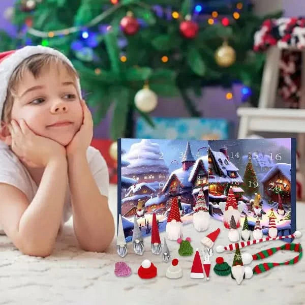GNOMELYN 2025 – Whimsical Gnome Advent Calendar with 24 Handmade Figures