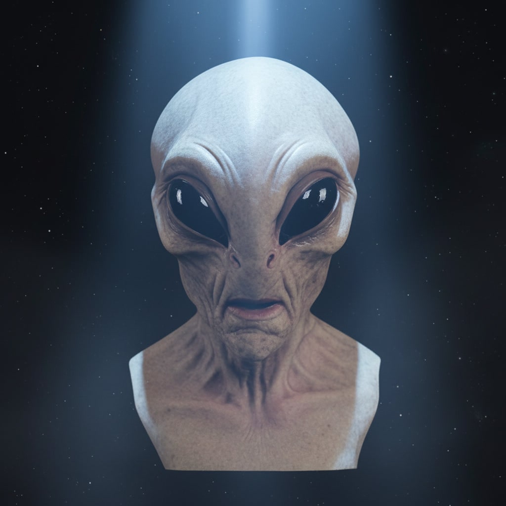 Halloween Alien Mask Full Head Latex Creepy for Adult Costume Party Space