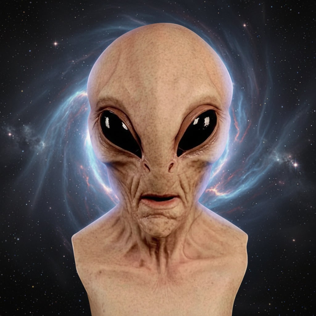 Halloween Alien Mask Full Head Latex Creepy for Adult Costume Party Space