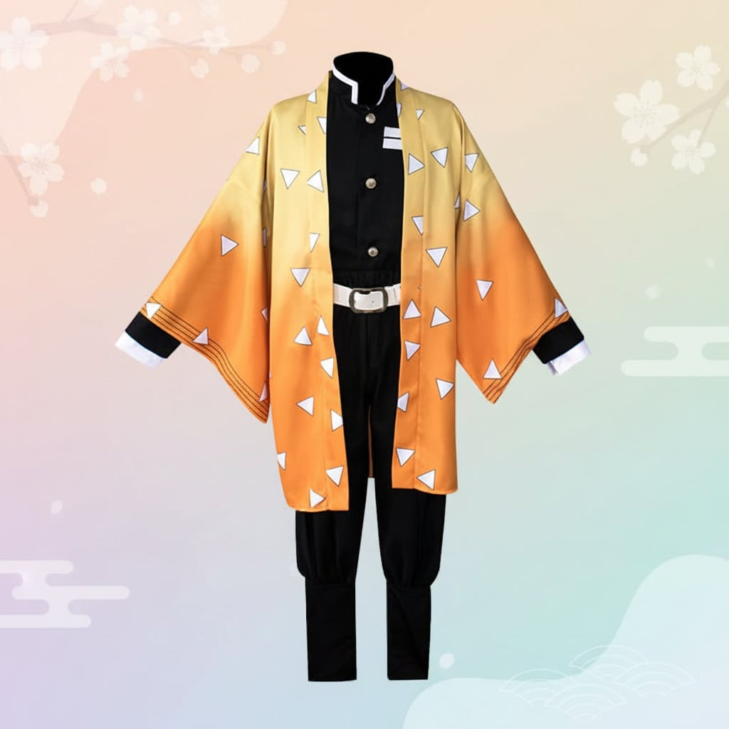 Halloween Anime Cosplay Costume and Outfits for Character Dress Up with Haori Jacket and Leg Wraps