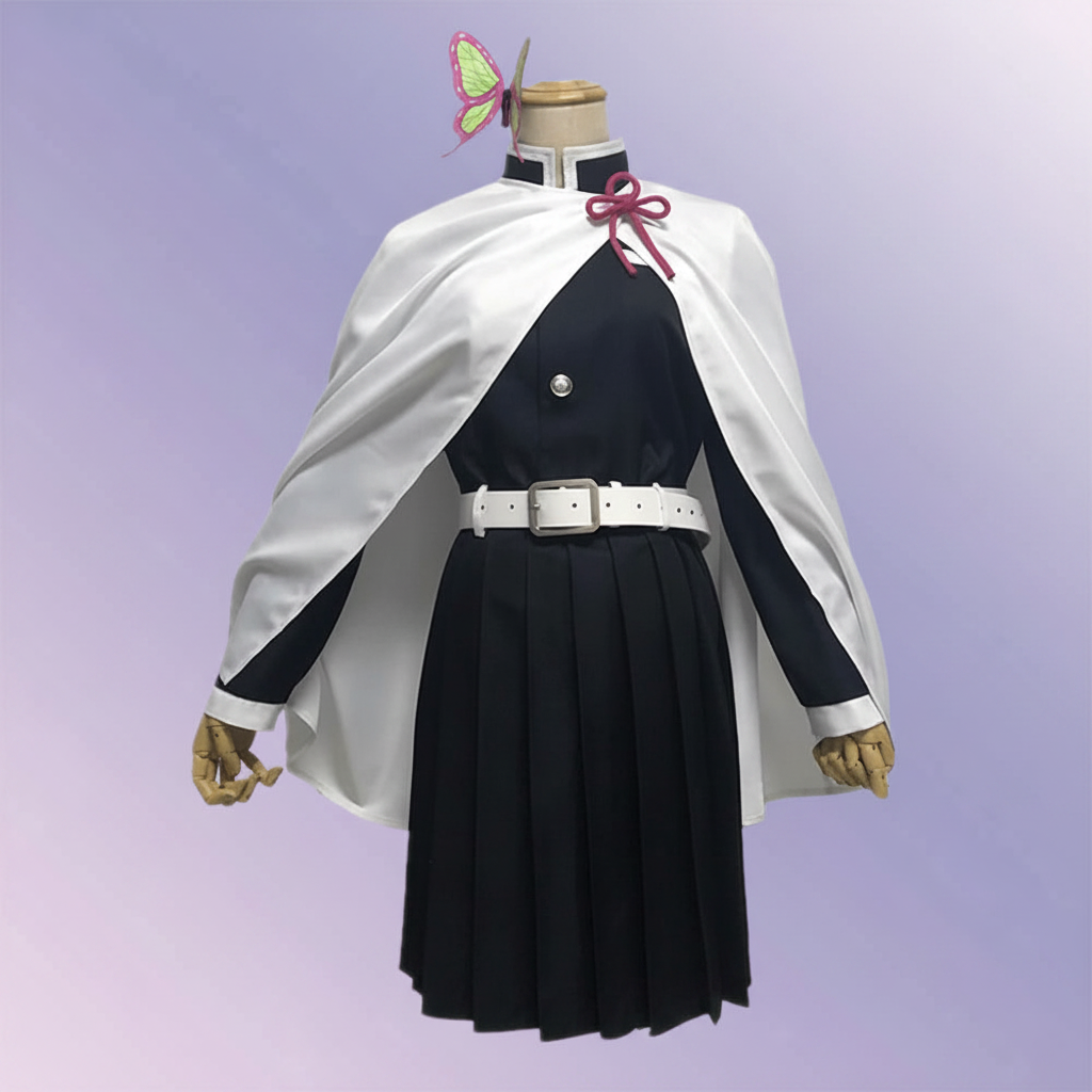 Halloween Anime Cosplay Costume and Outfits for Character Dress Up with Haori Jacket and Leg Wraps