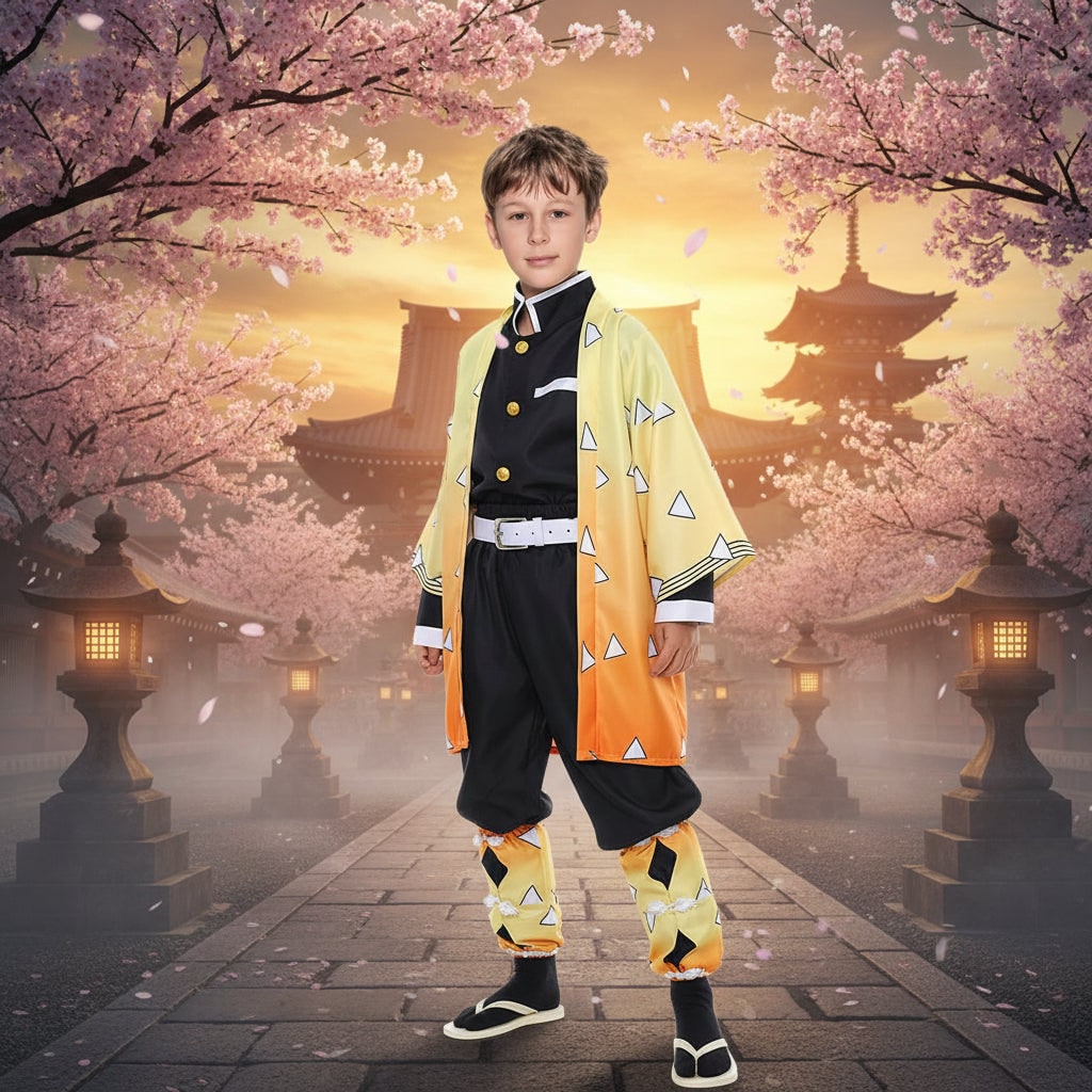 Halloween Anime Cosplay Costume and Outfits Set with and LED for Character Fans
