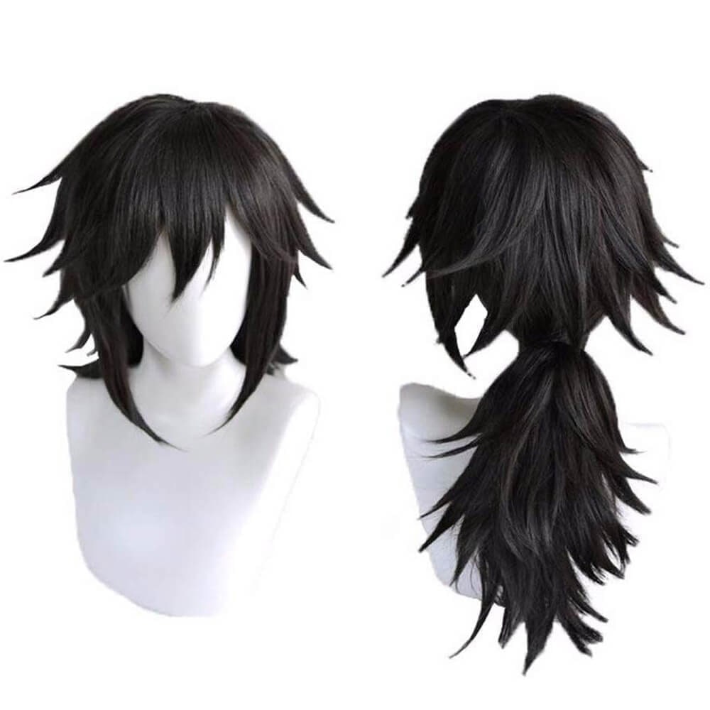 Halloween Anime Cosplay Costume Wig with Long Wavy Styling for Dress Up and Party Events