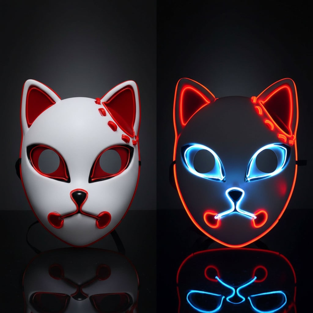 Halloween Anime Cosplay Costume with Character Haori Jacket Light-Up and Spiky