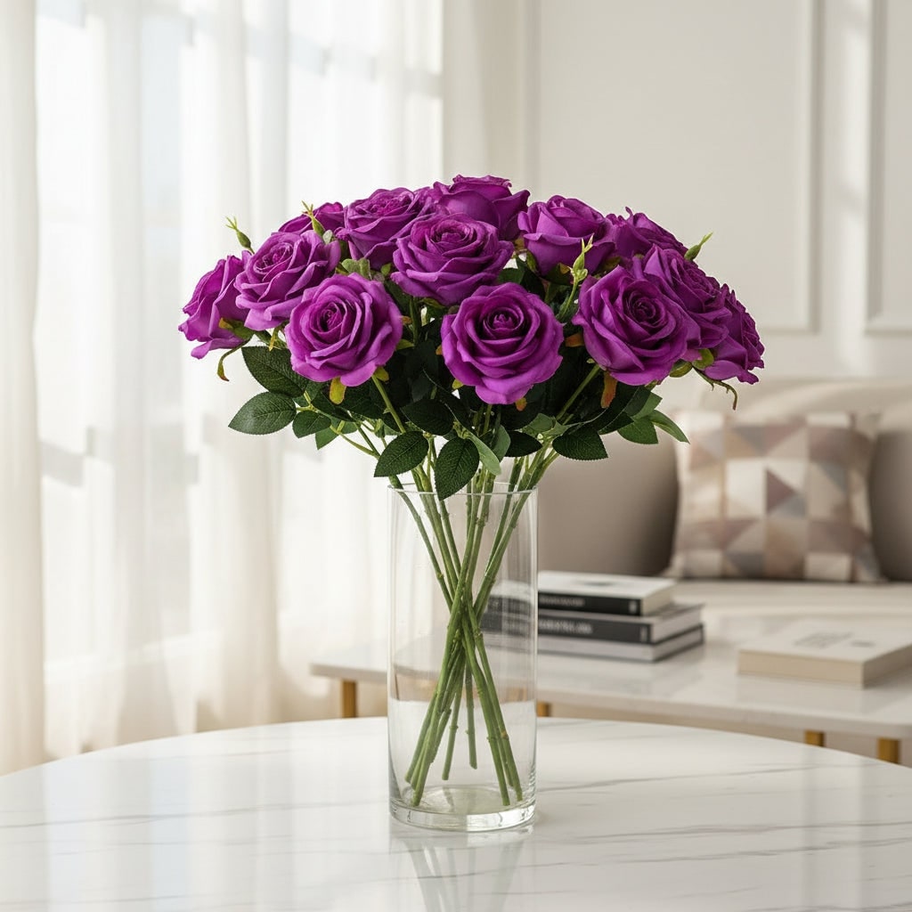 Halloween Artificial Flowers Fake Roses Bulk Faux Long Stem for Decoration and Party Arrangement