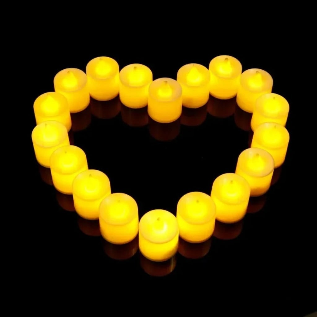 Halloween Battery Powered LED Fake Candles with Flickering Flame and Wavy Edge for Party Decoration
