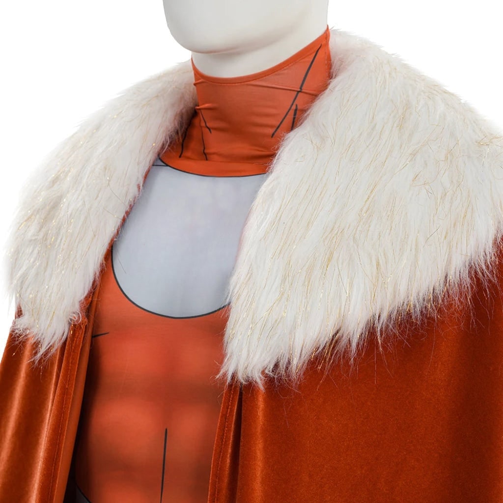 Halloween Cosplay Costume Set with Sci-Fi Armor Print Skirt and Cape