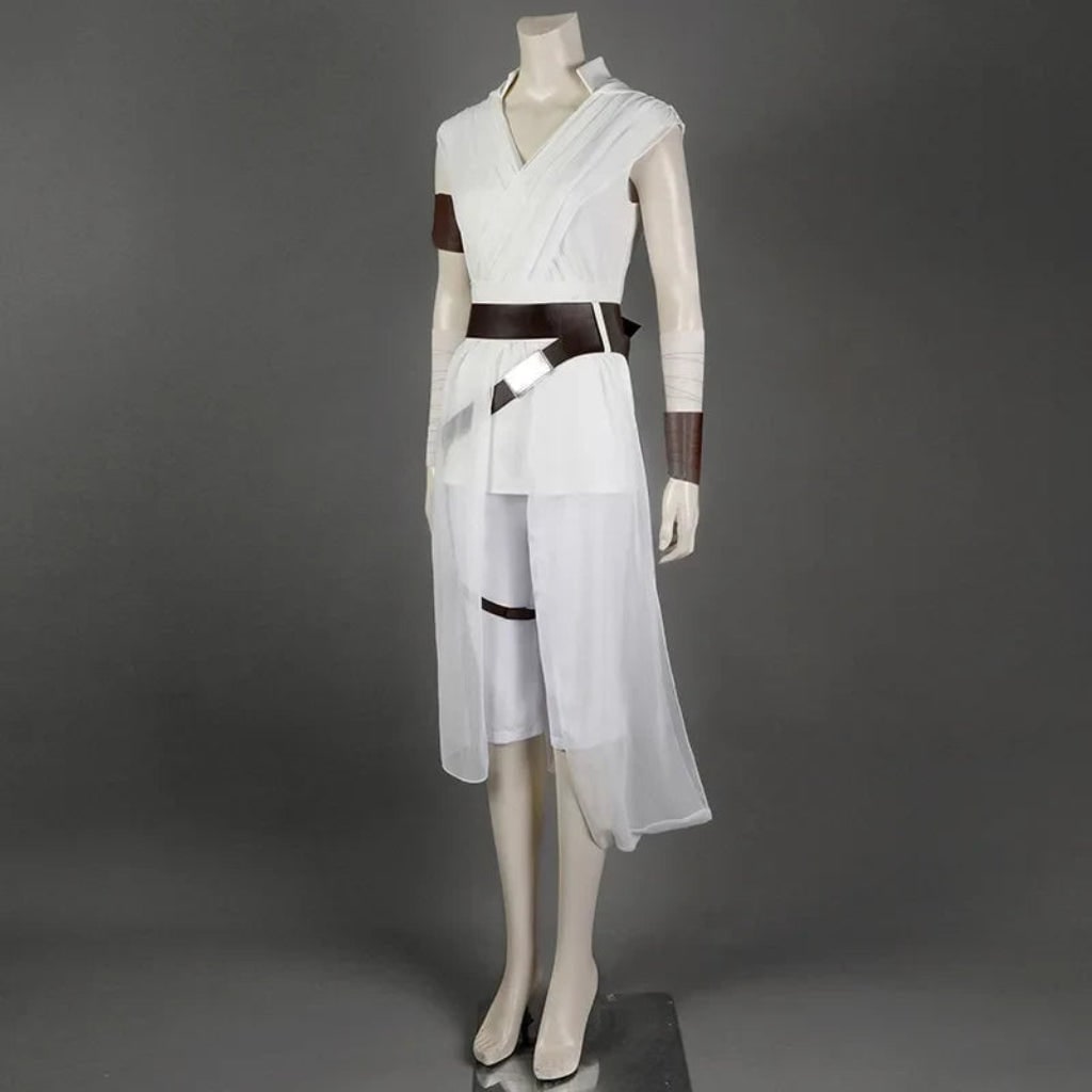 Halloween Cosplay Costume with Draped Tunic Cropped Pants and Faux-Leather Belt