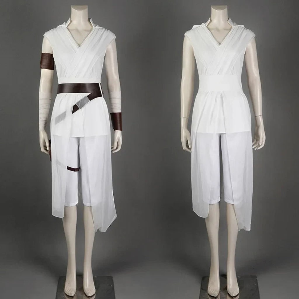 Halloween Cosplay Costume with Draped Tunic Cropped Pants and Faux-Leather Belt