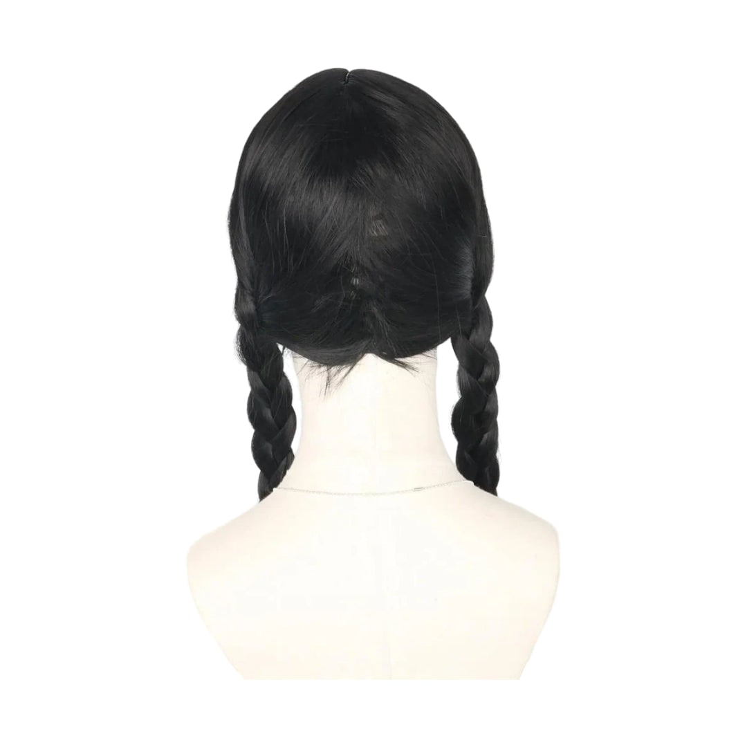 Halloween Costume Wig Braided Hair with Straight Bangs for Epic Cosplay and Dress Up