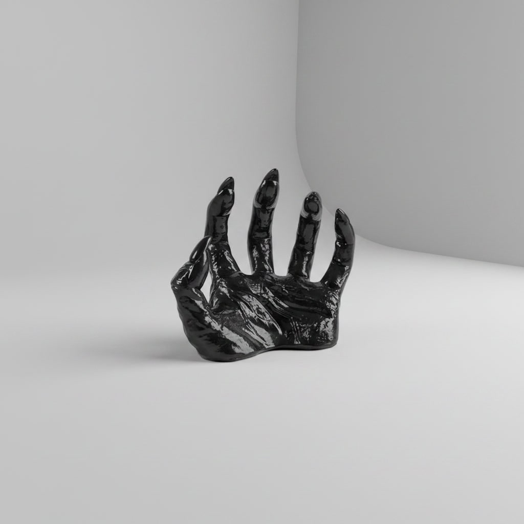Halloween Creepy Hand Wall Decor Candle Holder with Textured Gothic Design Large Canvas Art