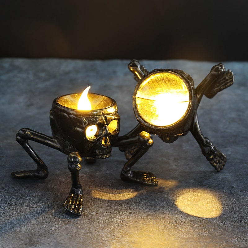 Halloween Decorations Flameless LED Candles Battery Operated and Skeleton Hand Prop T Light