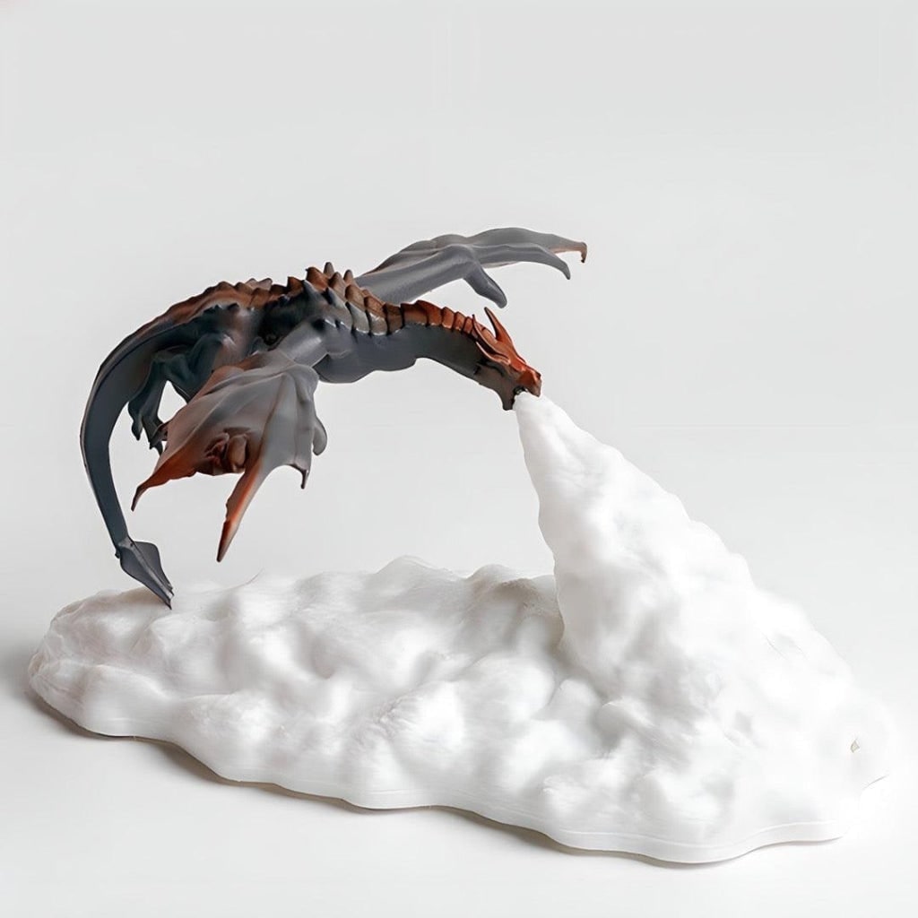 Halloween Dragon Night Light Bedside Table Lamp with LED Fire-Breathing Effect and Design