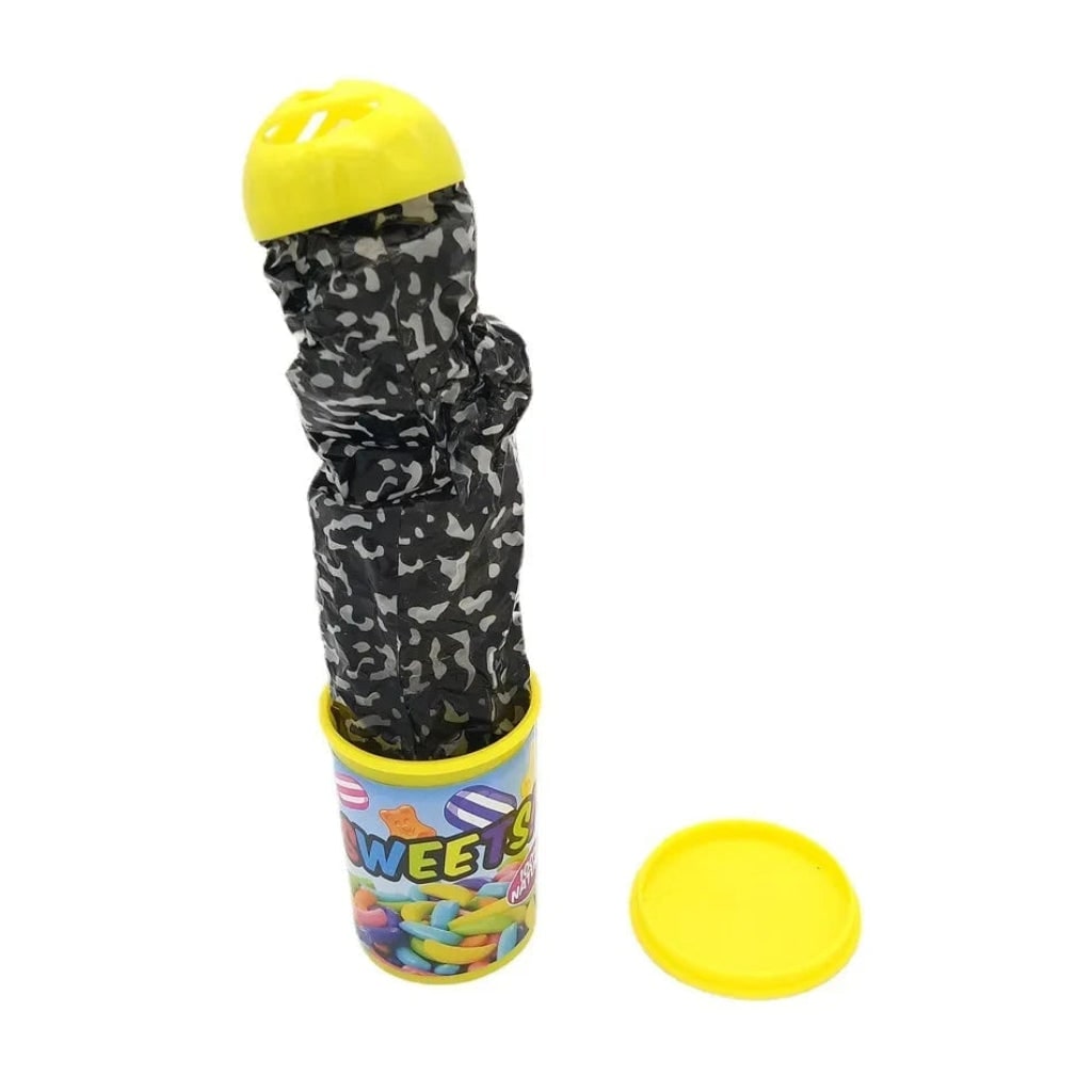 Halloween Fake Prank Snake in a Can Gag Toy with Spring-Loaded Jump and Realistic Snakeskin