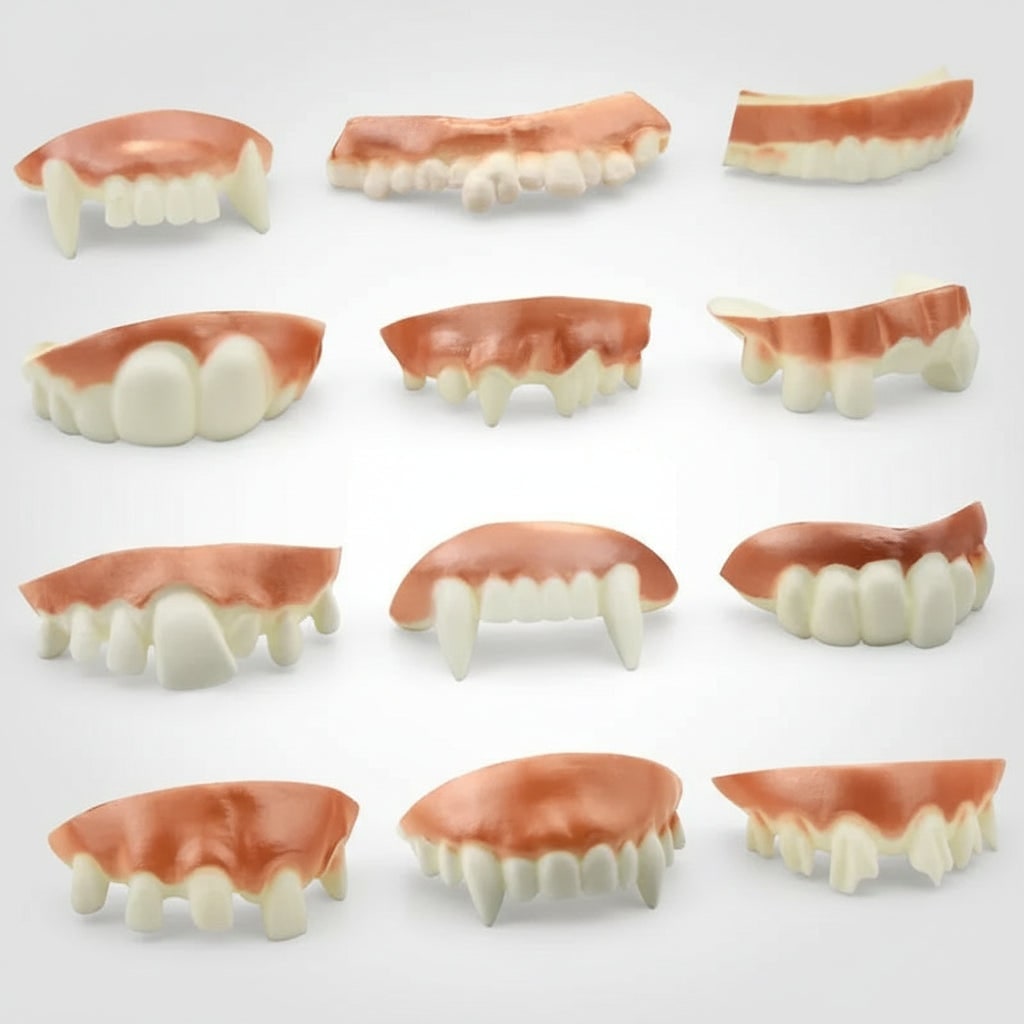 Halloween Fake Teeth Partials with Multiple Options for Vampire Fangs Party Costume