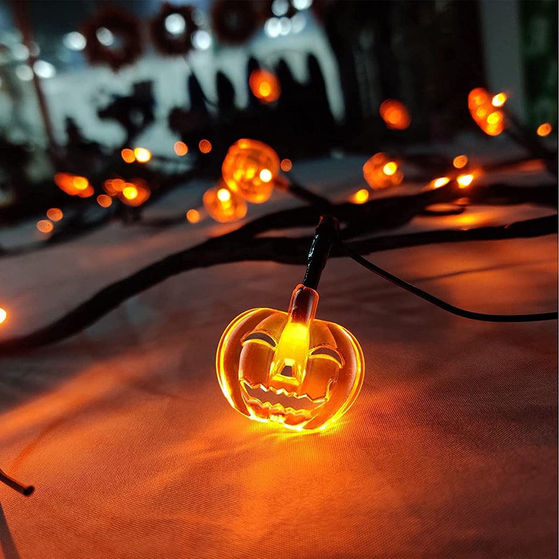 Halloween Garland with Lights LED Twig Battery Operated for Outdoor Mantel Decoration