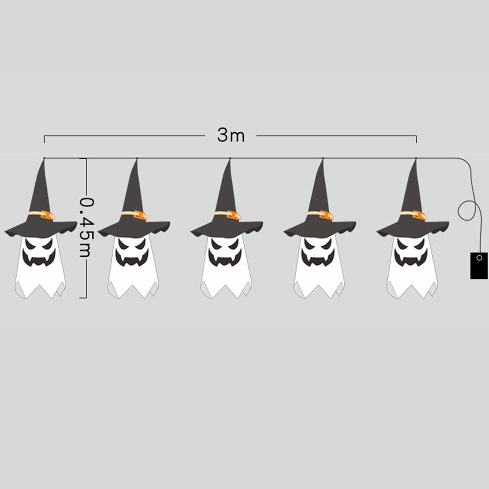 Halloween Ghost Decoration Light with Hanging and LED String for Party Decor