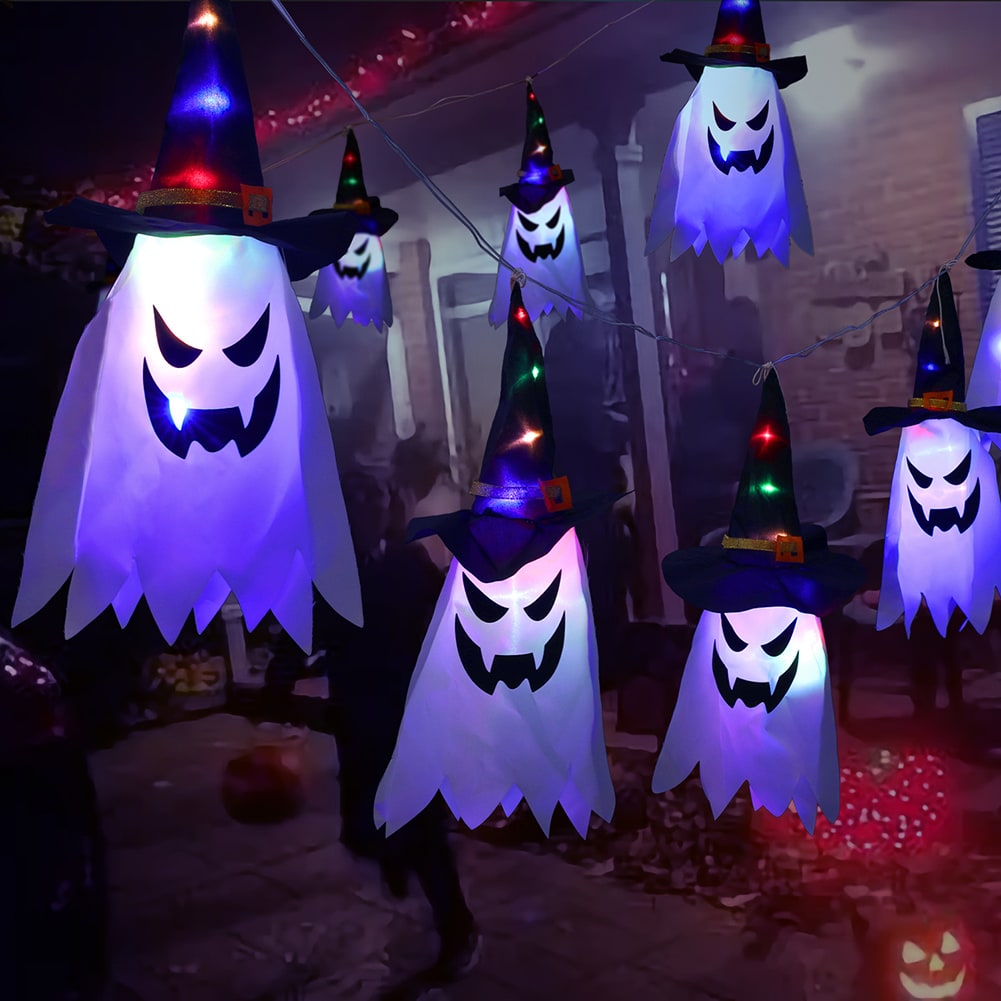 Halloween Ghost Decoration Light with Hanging and LED String for Party Decor