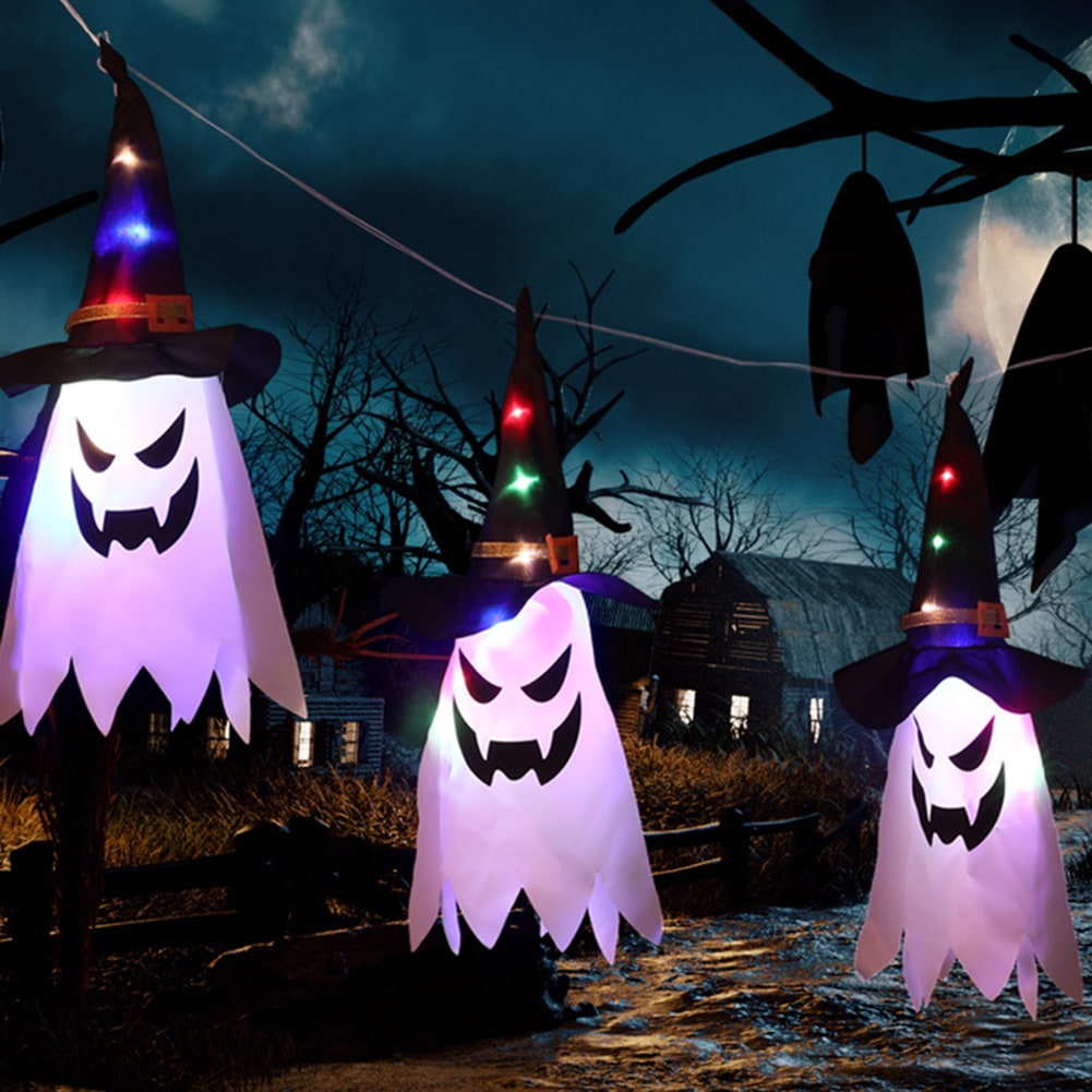 Halloween Ghost Decoration Light with Hanging and LED String for Party Decor