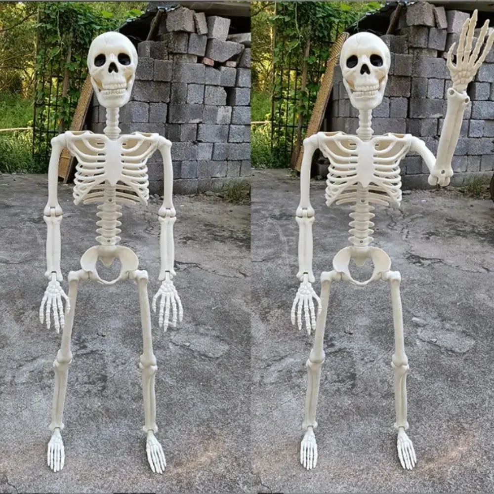 Halloween Giant Skeleton Decoration with Poseable Joints for Party and Outdoor Haunted House Display