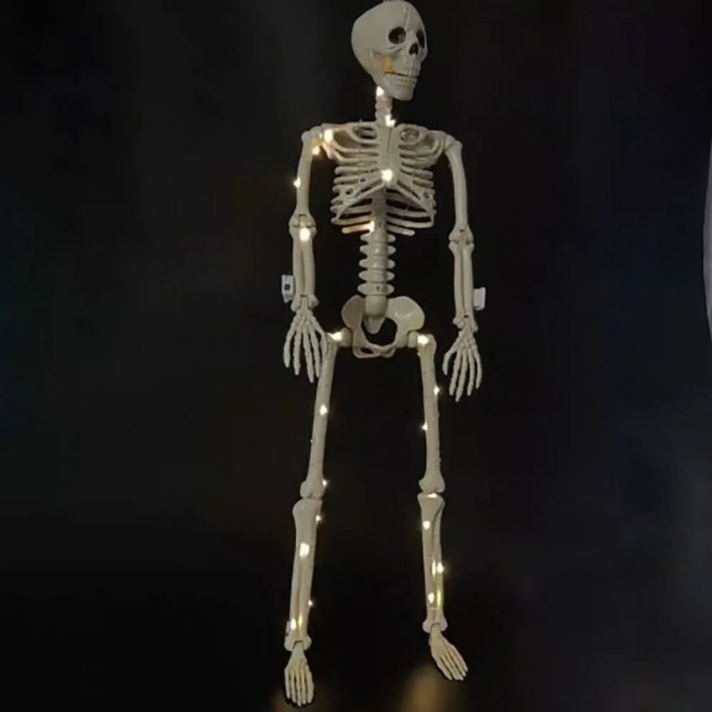 Halloween Giant Skeleton Decoration with Poseable Joints for Party and Outdoor Haunted House Display