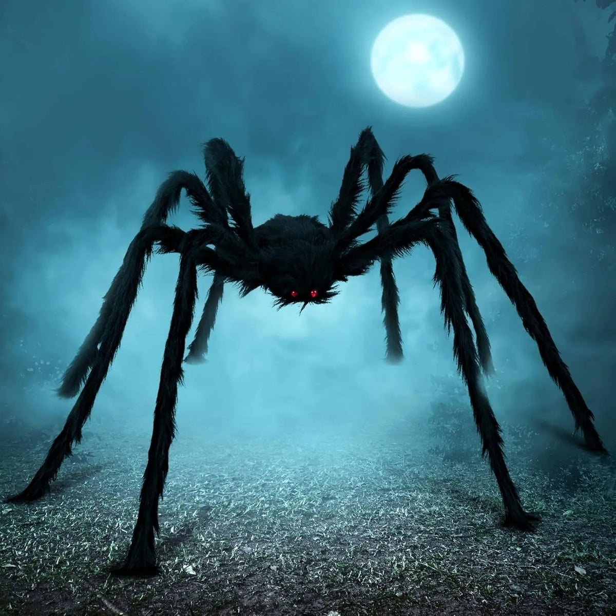 Halloween Giant Spider Decoration with Poseable Legs for Outdoor Party Decor Large