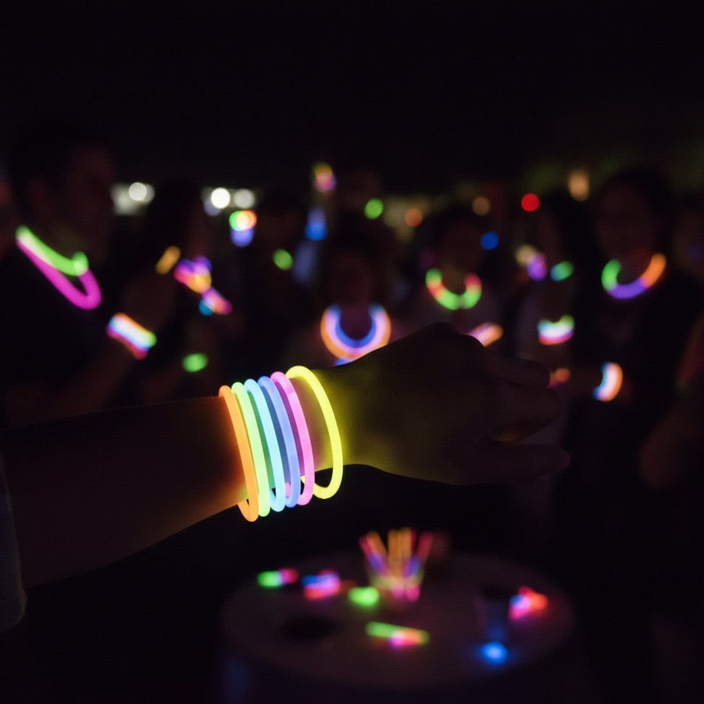 Halloween Glow Sticks Light for Party That in the Dark with Connectors for Bracelets and Necklaces