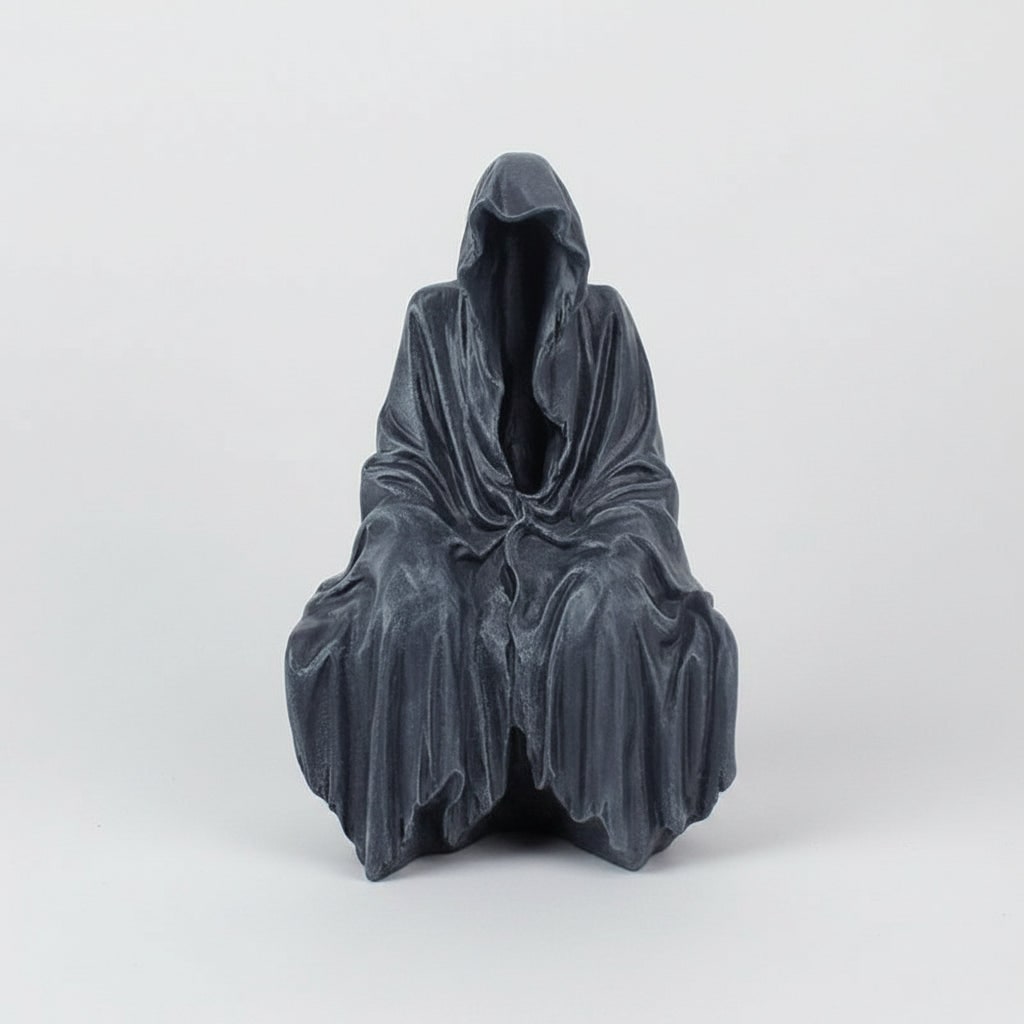 Halloween Grim Reaper Statue Spooky Gothic Resin Decoration for Haunted House Party