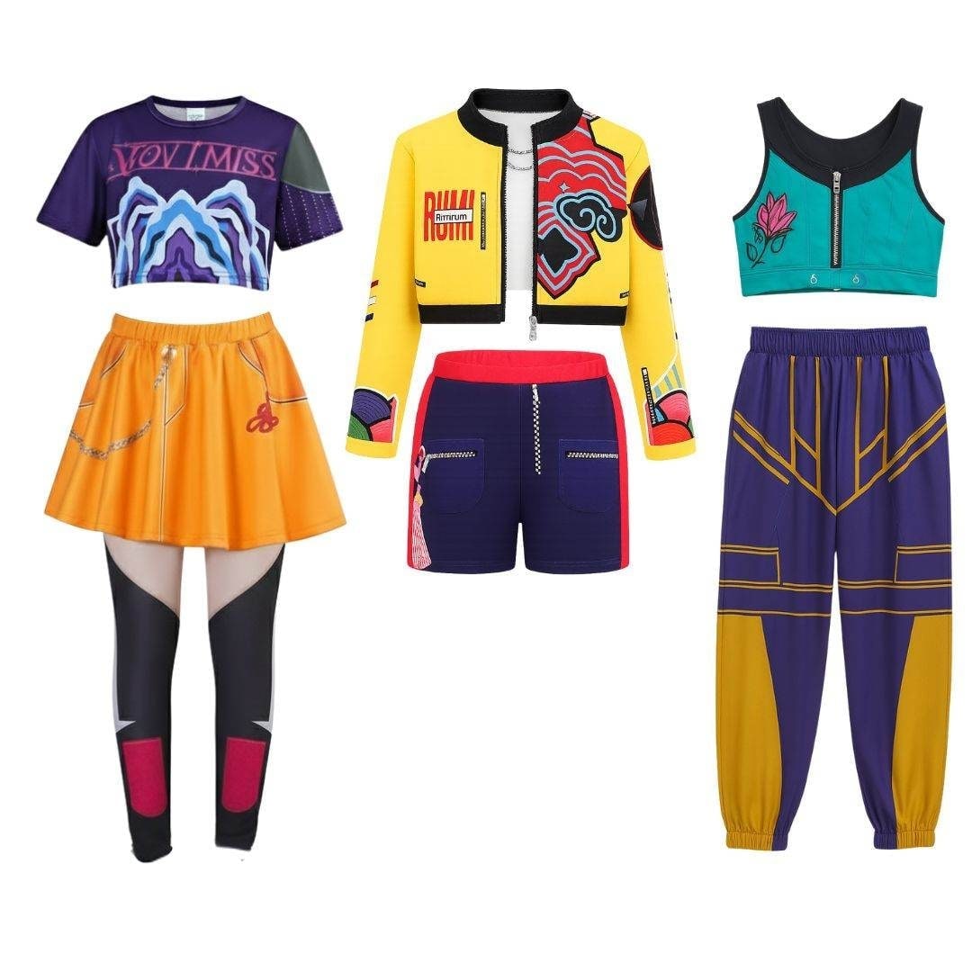 Halloween Hip Hop Dance Costume with Crop Top Shorts and Joggers for Party Performance Wear