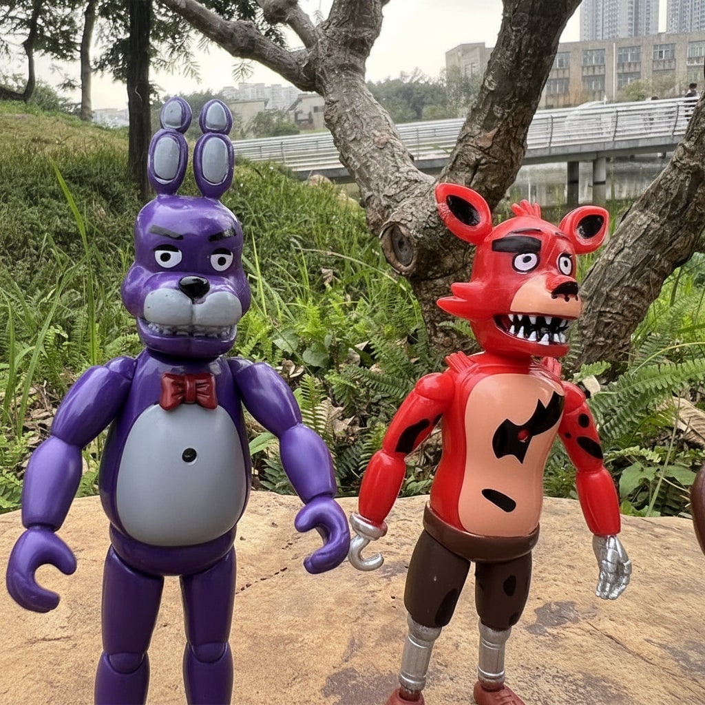 Halloween Horror Action Figures Set of 5 with LED Light Articulated Joints