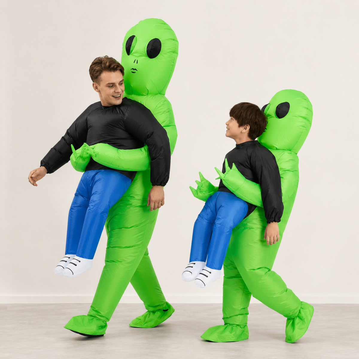 Halloween Inflatable Alien Costume Blow Up Party Outfit with Built-In Fan