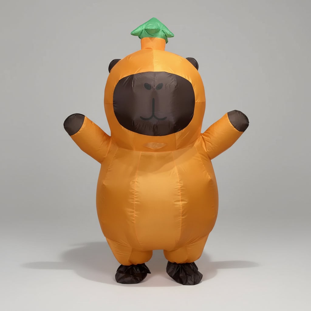 Halloween Inflatable Capybara Costume with Built-In Fan and Mesh Window