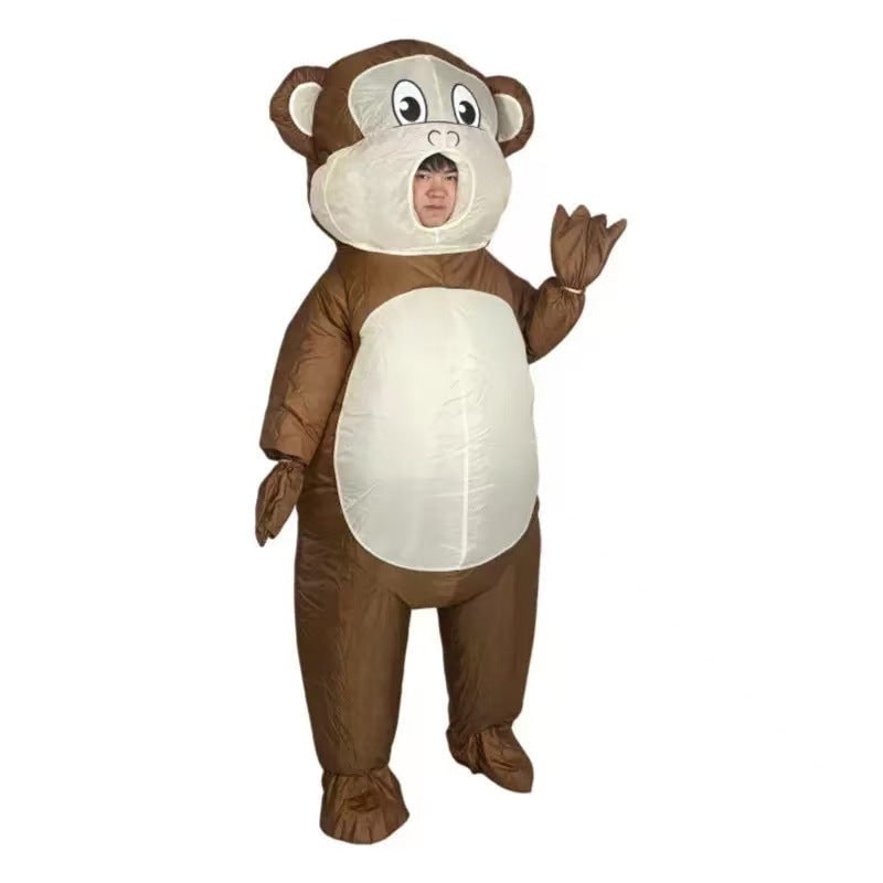 Halloween Inflatable Costume for Funny Full Body Animal Outfit with Clear Viewing Window