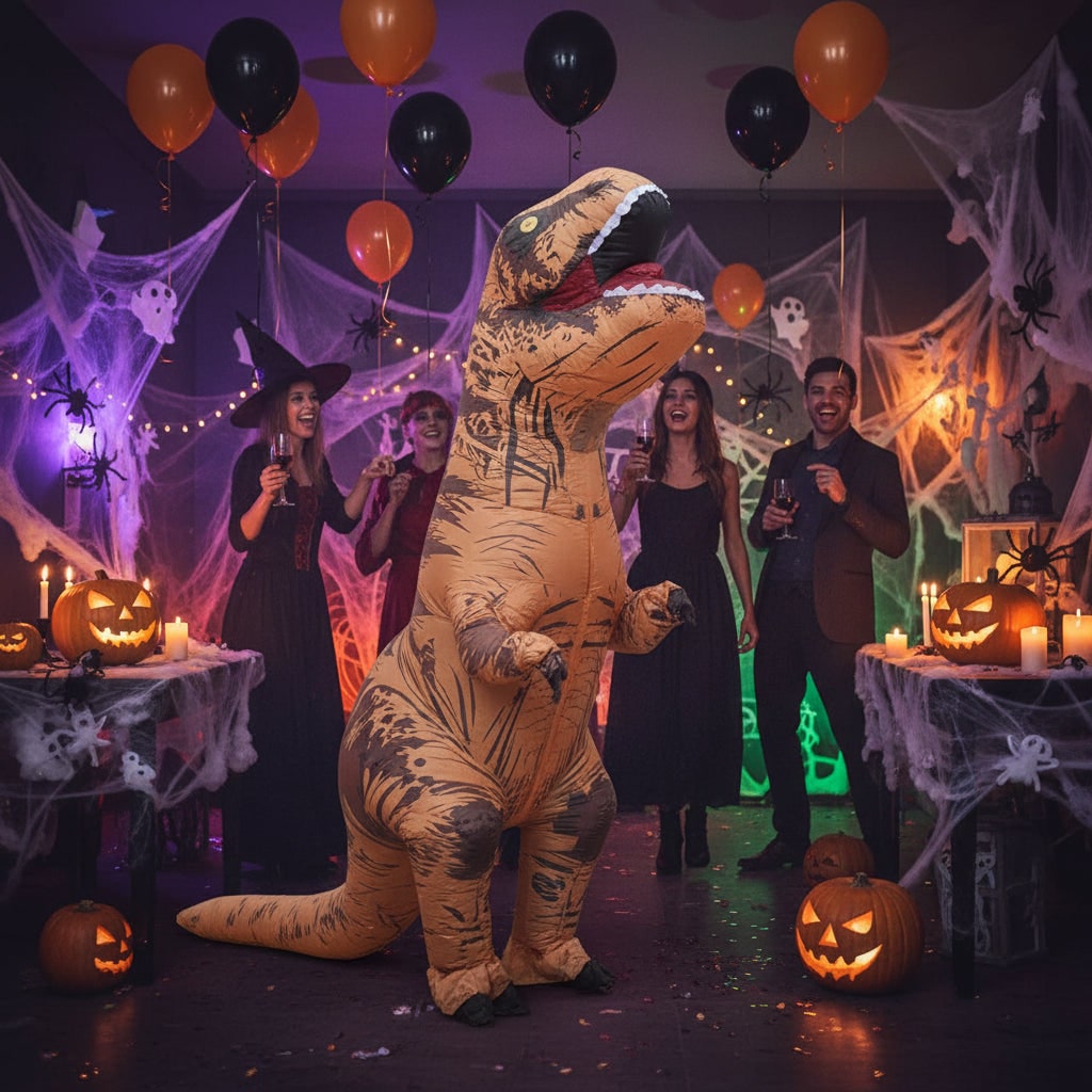 Halloween Inflatable Dinosaur Costume Outfit Suit with Battery Operated Fan