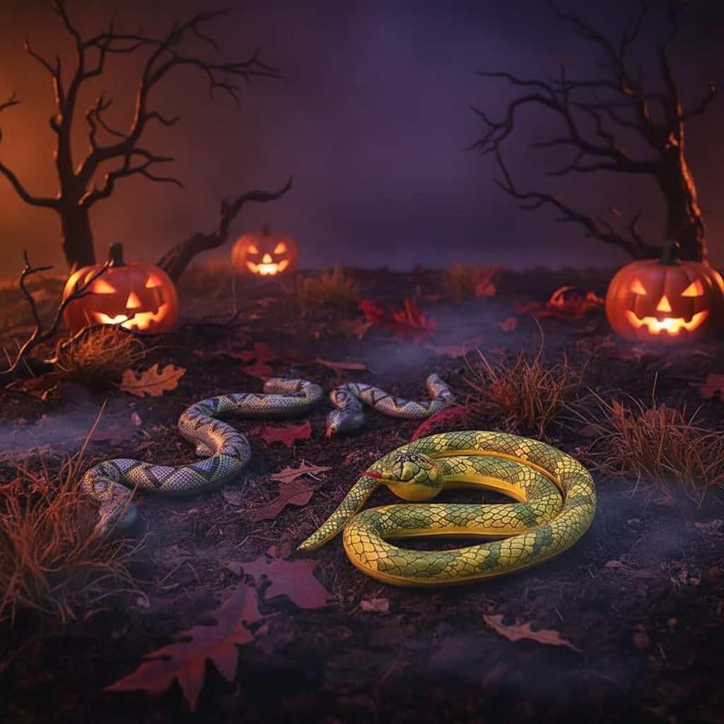 Halloween Inflatable Snake Toy for Outdoor Garden Party Decoration and Haunted House