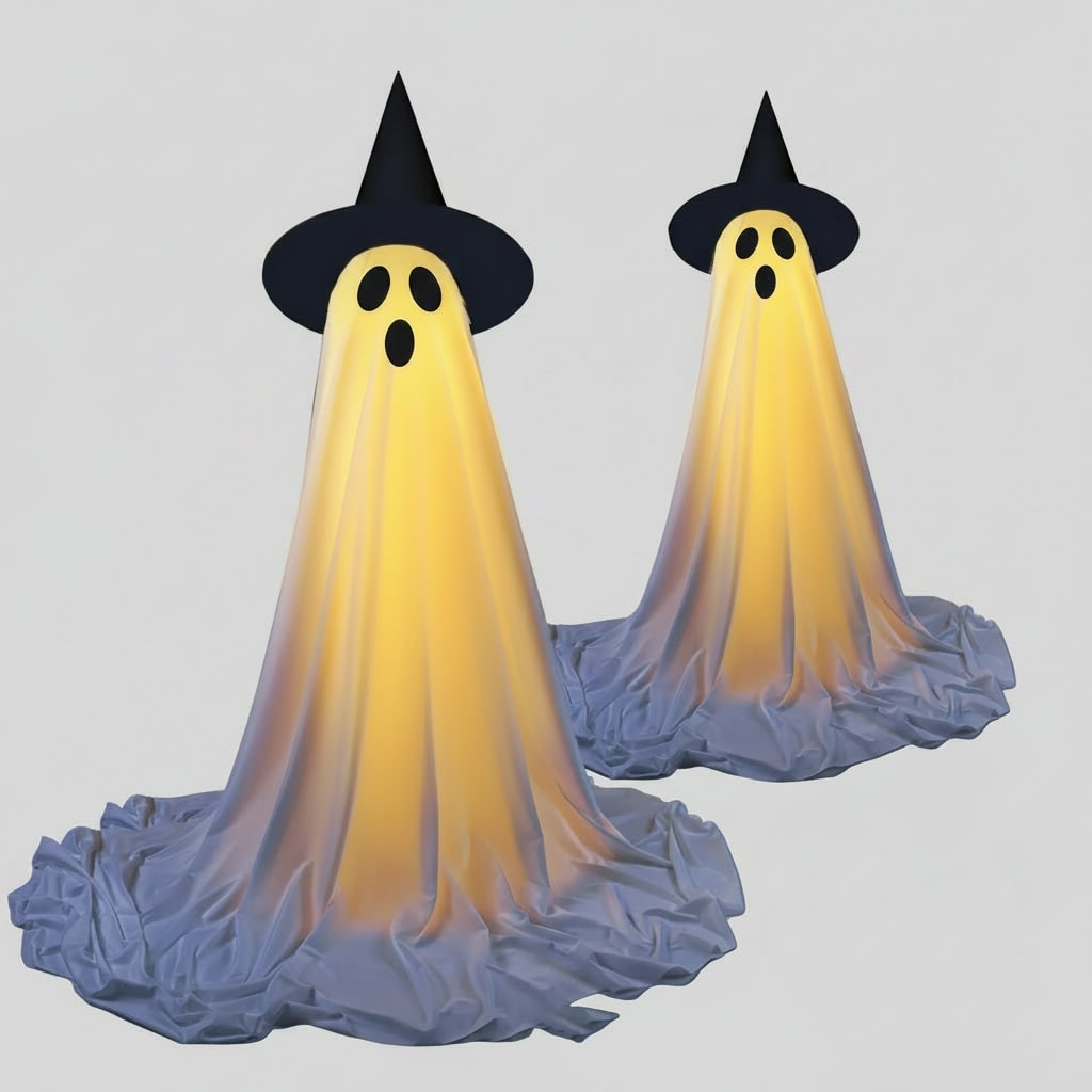Halloween Lights Outdoor Ghost Decor Up Decoration with LED and Remote Control for Yard Party