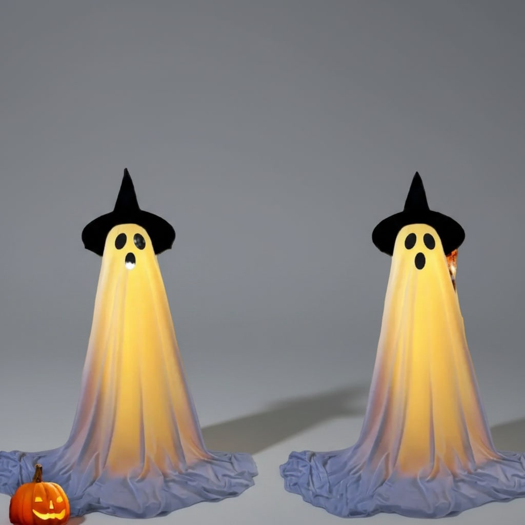 Halloween Lights Outdoor Ghost Decor Up Decoration with LED and Remote Control for Yard Party