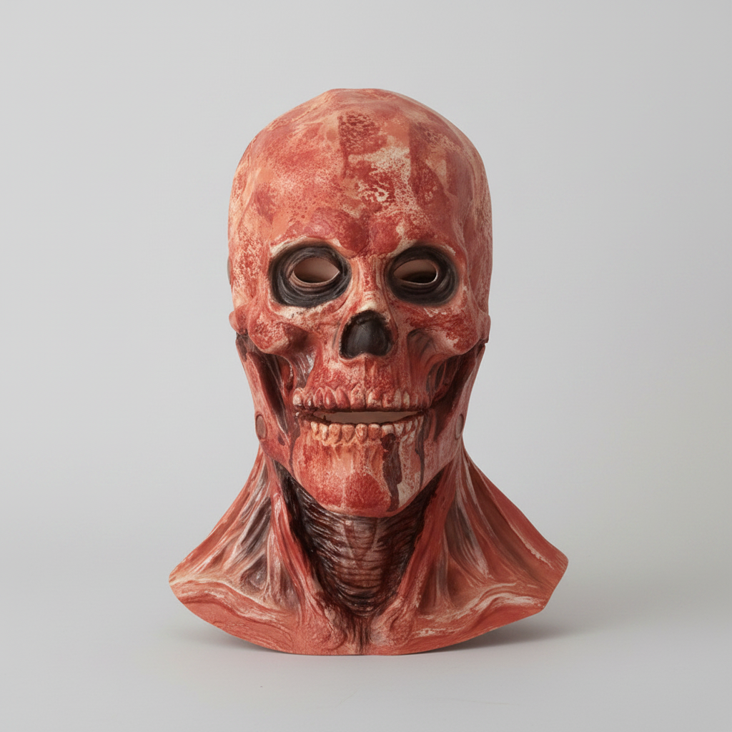 Halloween Mask Peel Off Creepy Clown and Skull Double-Layer Latex Costume