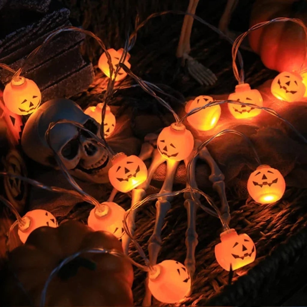 Halloween Outdoor String Lights LED Battery Operated for Patio Party Decoration
