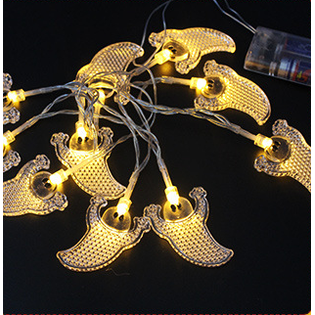 Halloween Outdoor String Lights LED Battery Operated with Pumpkin Ghost Bat Skull Eyeball Covers 10