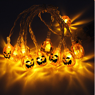 Halloween Outdoor String Lights LED Battery Operated with Pumpkin Ghost Bat Skull Eyeball Covers 10