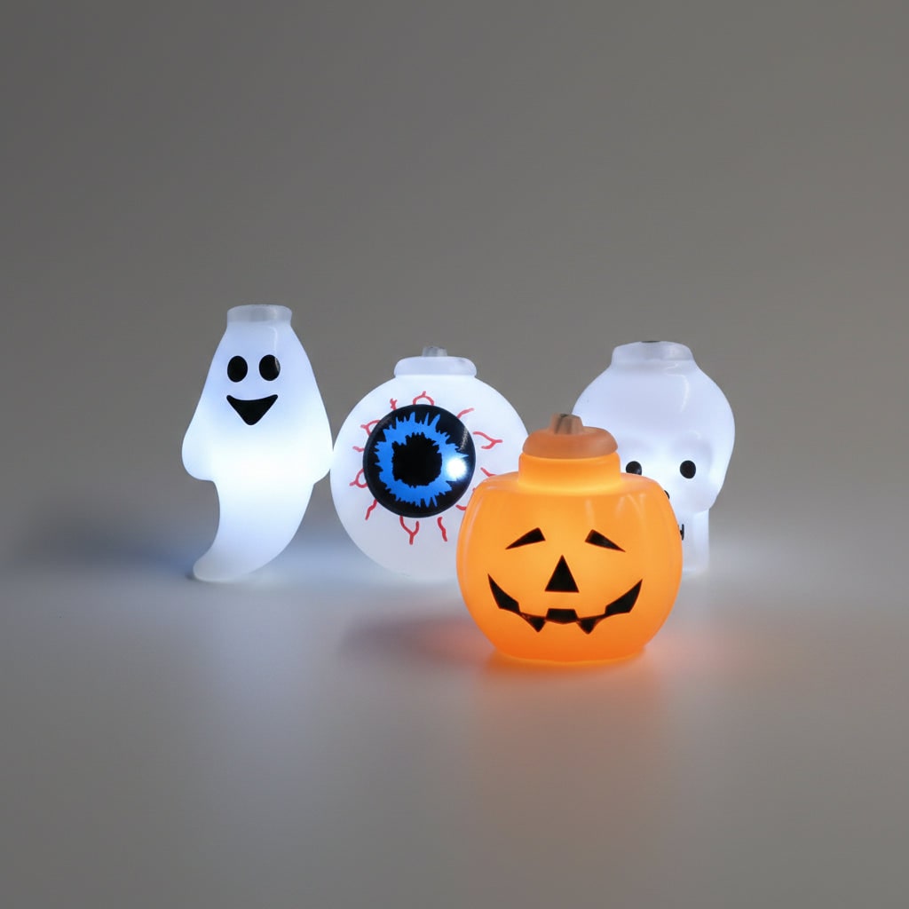 Halloween Outdoor String Lights with Battery LED and Spooky Decorative Covers for Patio Party