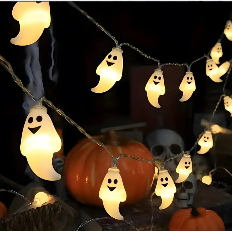 Halloween Outdoor String Lights with Battery Operated LED for Patio and Yard Decoration