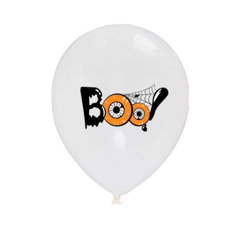 Halloween Party Balloons with Spooky Printed Designs and Latex Construction for Decoration