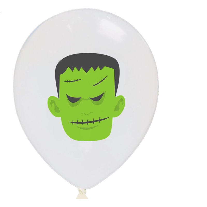 Halloween Party Balloons with Spooky Printed Designs and Latex Construction for Decoration